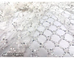 Embroidered Beaded Fabric Geometric Sequin Lace -Luxtex Store embroidered beaded fabric geometric sequin lace 656390
