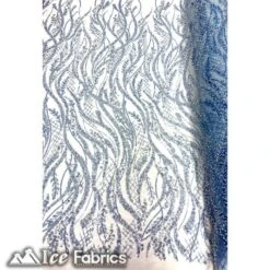 Embroidered Beaded Sequin Fabric Shiny