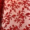 Embroidered Fabric/ 3D Flowers Beaded Fabric/ Lace Fabric/ Red -Luxtex Store embroidered fabric 3d flowers beaded fabric lace fabric red 702483