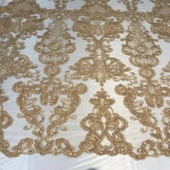 Embroidered Wedding Prom Design Mesh Lace Sequins Dress By The Yard