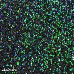 Emerald Green On Black Emma Stretch Velvet Fabric With Embroidery Sequin -Luxtex Store emerald green on black emma stretch velvet fabric with embroidery sequin 271531