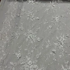 Fashion 3D Flowers Floral Beaded Lace Fabric 32 Fashion 3D Flowers Floral Beaded Lace Fabric -Luxtex Store fashion 3d flowers floral beaded lace fabric 201962