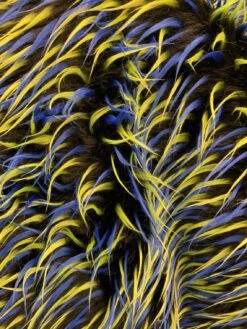 Faux Fur Fabric By The Yard Faux Fur Material Fashion Fabric Yellow & Black