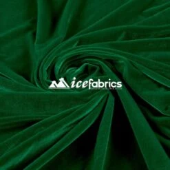 Flag Green Velvet Fabric By The Yard | 4 Way Stretch