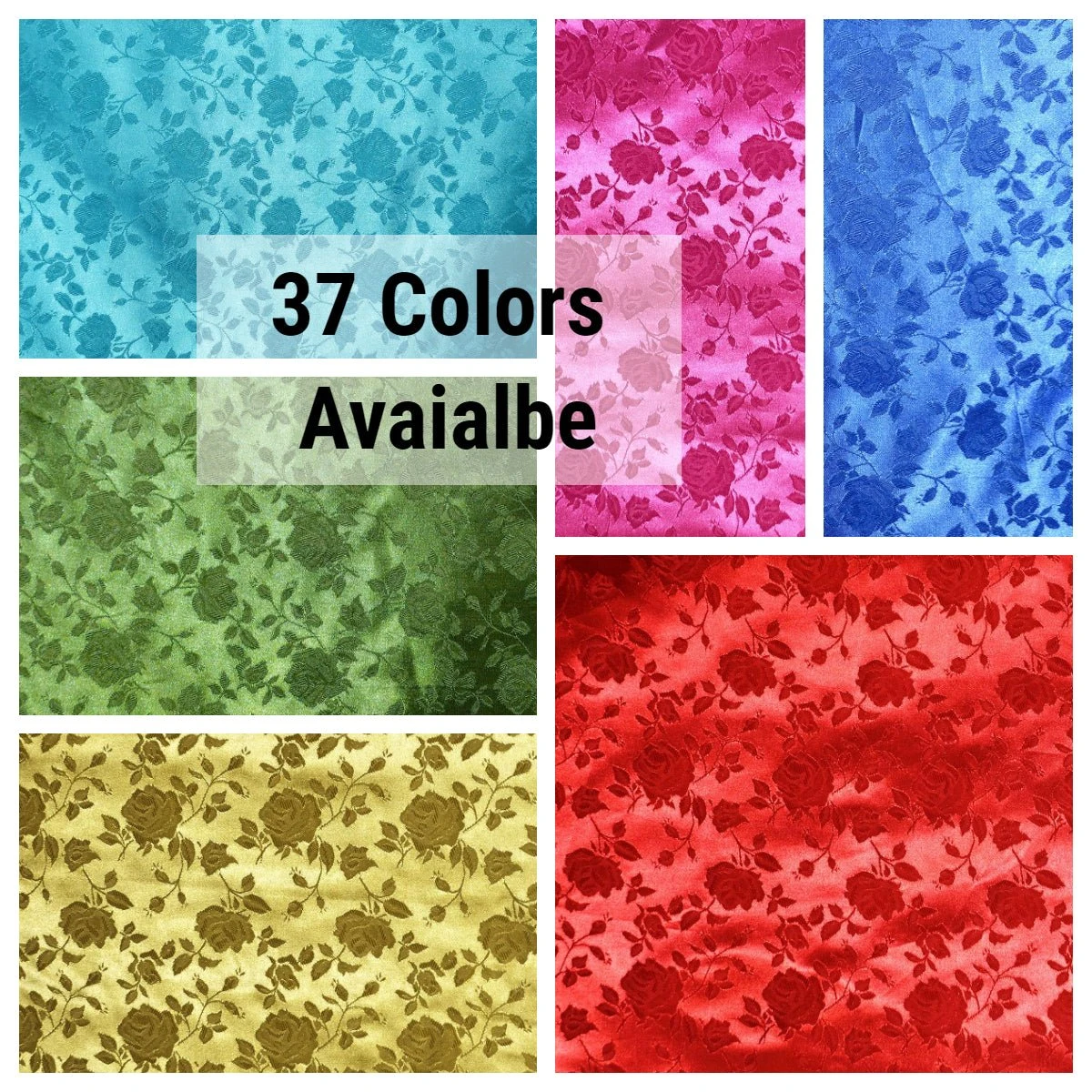 Floral Brocade Jacquard Satin Fabric / Floral Fabric 3 Floral Brocade Jacquard Satin Fabric / Floral Fabric