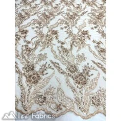 Floral Embroidery Beaded Fabric With Sequin On Mesh -Luxtex Store floral embroidery beaded fabric with sequin on mesh 390517