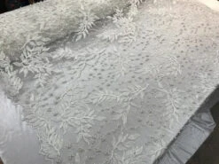 Floral Lace Fabric By The Yard_ Embroidered Beaded Fabric -Luxtex Store floral lace fabric by the yard embroidered beaded fabric 374099