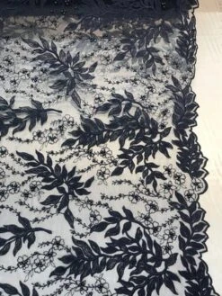 Floral Lace Fabric By The Yard_ Embroidered Beaded Fabric -Luxtex Store floral lace fabric by the yard embroidered beaded fabric 462895