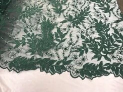 Floral Lace Fabric By The Yard_ Embroidered Beaded Fabric -Luxtex Store floral lace fabric by the yard embroidered beaded fabric 563722