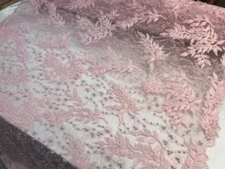 Floral Lace Fabric By The Yard_ Embroidered Beaded Fabric -Luxtex Store floral lace fabric by the yard embroidered beaded fabric 878395