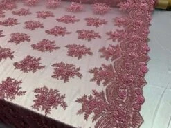 Flowers Floral Hand Beading Embroidery Lace Fabric By The Yard -Luxtex Store flowers floral hand beading embroidery lace fabric by the yard 223927