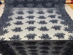 Flowers Floral Hand Beading Embroidery Lace Fabric By The Yard -Luxtex Store flowers floral hand beading embroidery lace fabric by the yard 228463