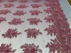 Flowers Floral Hand Beading Embroidery Lace Fabric By The Yard -Luxtex Store flowers floral hand beading embroidery lace fabric by the yard 360120