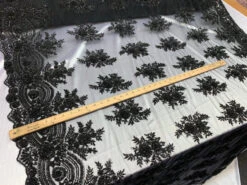 Flowers Floral Hand Beading Embroidery Lace Fabric By The Yard -Luxtex Store flowers floral hand beading embroidery lace fabric by the yard 378407