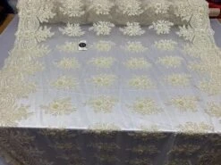 Flowers Floral Hand Beading Embroidery Lace Fabric By The Yard -Luxtex Store flowers floral hand beading embroidery lace fabric by the yard 480610