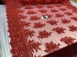 Flowers Floral Hand Beading Embroidery Lace Fabric By The Yard -Luxtex Store flowers floral hand beading embroidery lace fabric by the yard 495181