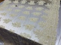 Flowers Floral Hand Beading Embroidery Lace Fabric By The Yard -Luxtex Store flowers floral hand beading embroidery lace fabric by the yard 772695