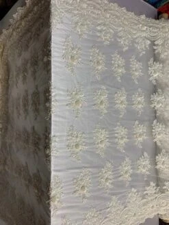 Flowers Floral Hand Beading Embroidery Lace Fabric By The Yard -Luxtex Store flowers floral hand beading embroidery lace fabric by the yard 849953
