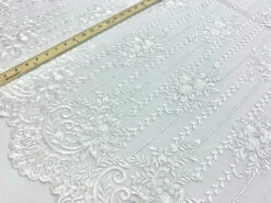 Flowers Floral White Lace Fabric / Embroidery Lace Mesh -Luxtex Store flowers floral white lace fabric embroidery lace mesh 759866
