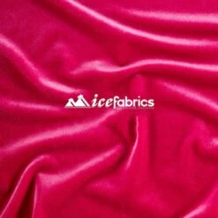 Fuchsia Velvet Fabric By The Yard | 4 Way Stretch