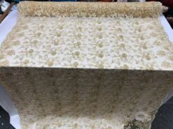 Gold Design Bridal Wedding Beaded Mesh Lace Fabric Sold By Yard -Luxtex Store gold design bridal wedding beaded mesh lace fabric sold by yard 853879