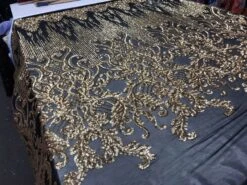 Gold Luxury Design 4 Way Stretch Sequin Fabric By The Yard -Luxtex Store gold luxury design 4 way stretch sequin fabric by the yard 485078