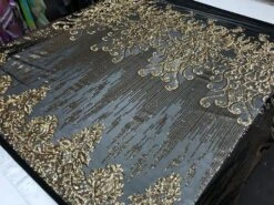 Gold Luxury Design 4 Way Stretch Sequin Fabric By The Yard -Luxtex Store gold luxury design 4 way stretch sequin fabric by the yard 631816