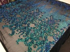 Green Luxury Design 4 Way Stretch Sequin Fabric By The Yard -Luxtex Store green luxury design 4 way stretch sequin fabric by the yard 687231