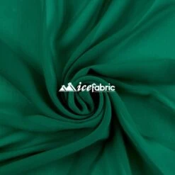 Green Mia Chiffon Fabric / 60’’ Wide Soft Chiffon Sheer Fabric