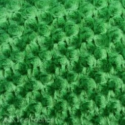 Green Minky Rose Rosebud Fabric Blanket Fabric