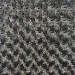 Grey Minky Rose Rosebud Fabric Blanket Fabric