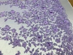 Handmade 3D Flowers Embroidered Beads And Pearls Beaded Mesh Lace Fabric -Luxtex Store handmade 3d flowers embroidered beads and pearls beaded mesh lace fabric 651689