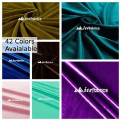 High Quality Stretch Velvet Fabric By The Roll (20 Yards) Wholesale Fabric