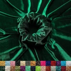 Hunter Green Wholesale Velvet Fabric Stretch | 60" Wide