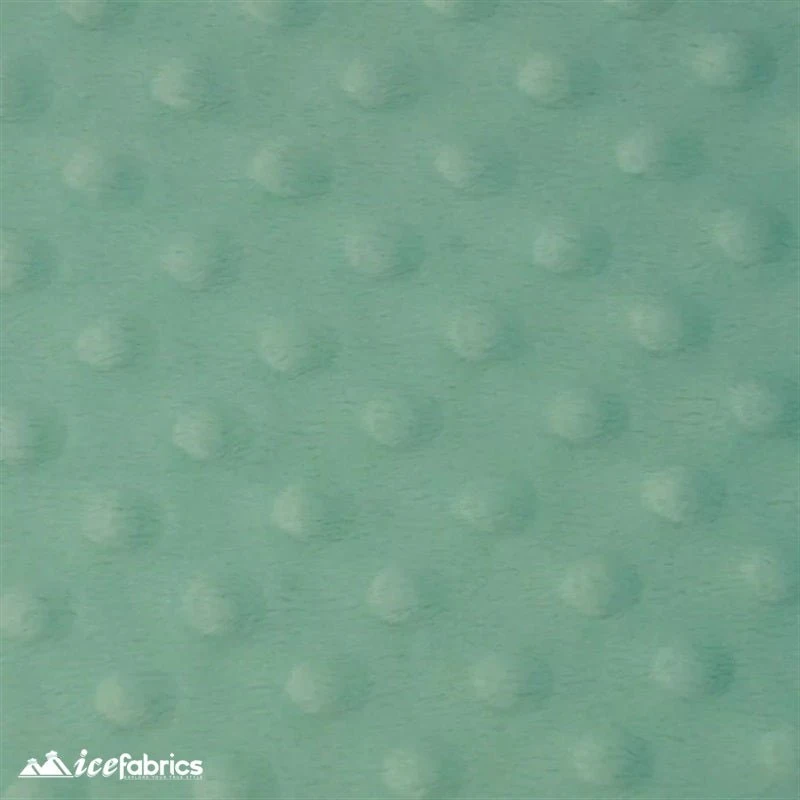 Icy Mint Minky Dot Fabric 5 Icy Mint Minky Dot Fabric - Image 3