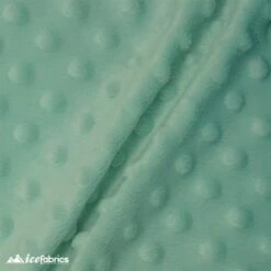 Icy Mint Minky Dot Fabric