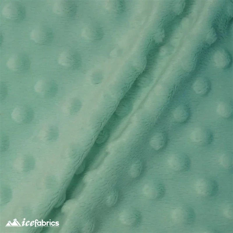Icy Mint Minky Dot Fabric 3 Icy Mint Minky Dot Fabric