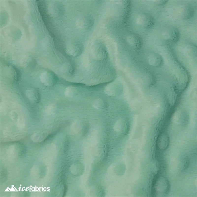 Icy Mint Minky Dot Fabric 4 Icy Mint Minky Dot Fabric - Image 2