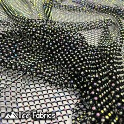 Iridescent Crystal Beaded 4 Way Stretch Fabric Fishnet -Luxtex Store iridescent crystal beaded 4 way stretch fabric fishnet 373193