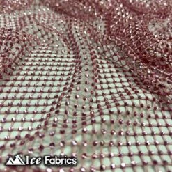 Iridescent Crystal Beaded 4 Way Stretch Fabric Fishnet -Luxtex Store iridescent crystal beaded 4 way stretch fabric fishnet 381159