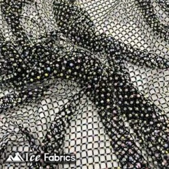 Iridescent Crystal Beaded 4 Way Stretch Fabric Fishnet -Luxtex Store iridescent crystal beaded 4 way stretch fabric fishnet 694507