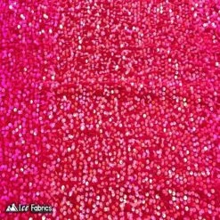 Iridescent Hot Pink Emma Stretch Velvet Fabric With Embroidery Sequin -Luxtex Store iridescent hot pink emma stretch velvet fabric with embroidery sequin 365160