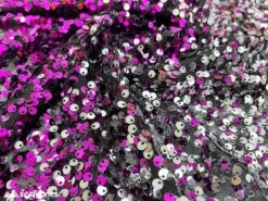 Iridescent Purple Silver 3 Tone 4 Way Stretch Sequin Fabric On Black Mesh Lace -Luxtex Store iridescent purple silver 3 tone 4 way stretch sequin fabric on black mesh lace 759835