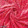 Iridescent Strawberry Pink Emma Stretch Velvet Fabric With Embroidery Sequin -Luxtex Store iridescent strawberry pink emma stretch velvet fabric with embroidery sequin 989023