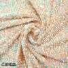 Iridescent White On Nude Emma Stretch Velvet Fabric With Embroidery Sequin -Luxtex Store iridescent white on nude emma stretch velvet fabric with embroidery sequin 880385