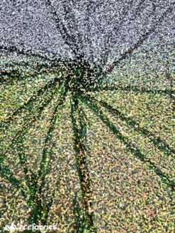 Iridescent Yellow Orange 3 Tone 4 Way Stretch Sequin Fabric On Black Mesh -Luxtex Store iridescent yellow orange 3 tone 4 way stretch sequin fabric on black mesh 845900