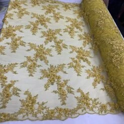 ITALIAN Heavy Embroidery Hand Beaded Mesh Lace Fabric Sold By The Yard -Luxtex Store italian heavy embroidery hand beaded mesh lace fabric sold by the yard 404367