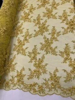 ITALIAN Heavy Embroidery Hand Beaded Mesh Lace Fabric Sold By The Yard -Luxtex Store italian heavy embroidery hand beaded mesh lace fabric sold by the yard 630975