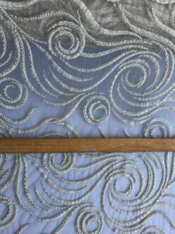 Ivory Beaded Floral Bridal Lace Flower Mesh Dress Wedding Sequins -Luxtex Store ivory beaded floral bridal lace flower mesh dress wedding sequins 297803