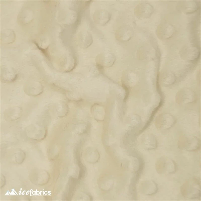 Ivory Dot Bubble Minky Fabric By The Yard 4 Ivory Dot Bubble Minky Fabric By The Yard - Image 2